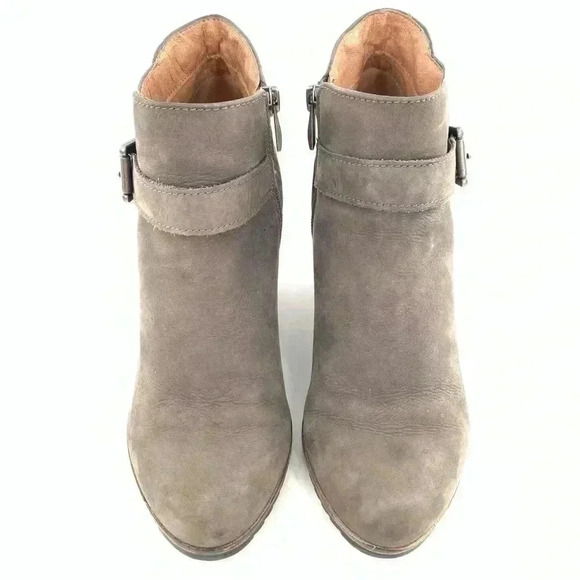 Caslon womens booties size 38 gray suede pull on belted wedge boots - Picture 4 of 14